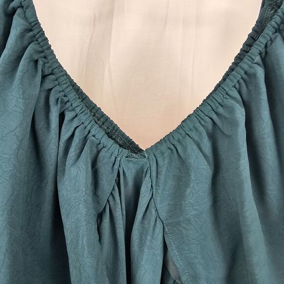 Oddy LOVELY DAY LONG SLEEVE MINI FLARE DRESSWomen's Plus Size 3XL Emerald Green - Picture 6 of 9